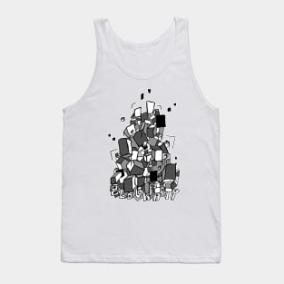 Dark and Gritty Block Party cube tower Tank Top